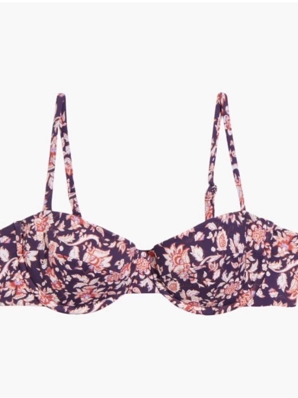 NWT Veronica Beard Dyer Ultramarine 
Floral Underwire Bikini Top Size Small